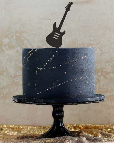 Topper na tort z gitarą elektryczną. Gitara elektryczna na tort