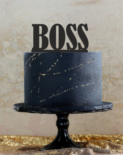 Topper urodzinowy na tort - duży napis BOSS topper z napisem BOSS